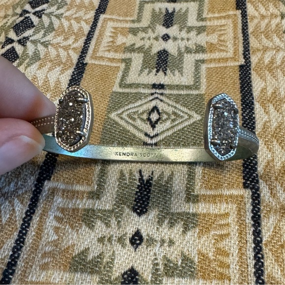 Silver Druzy Adjustable Cuff - Picture 2 of 2